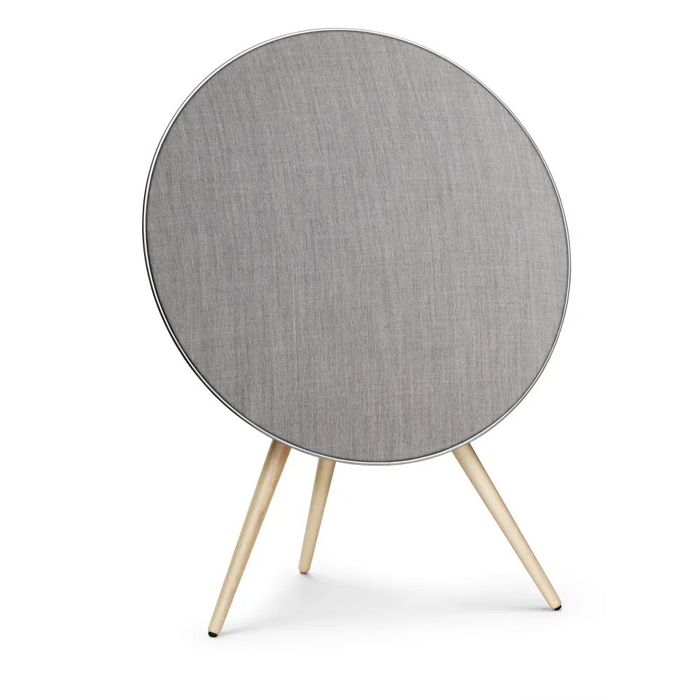 Beosound A9 mit hellgrauem Kvadrat-Bezug