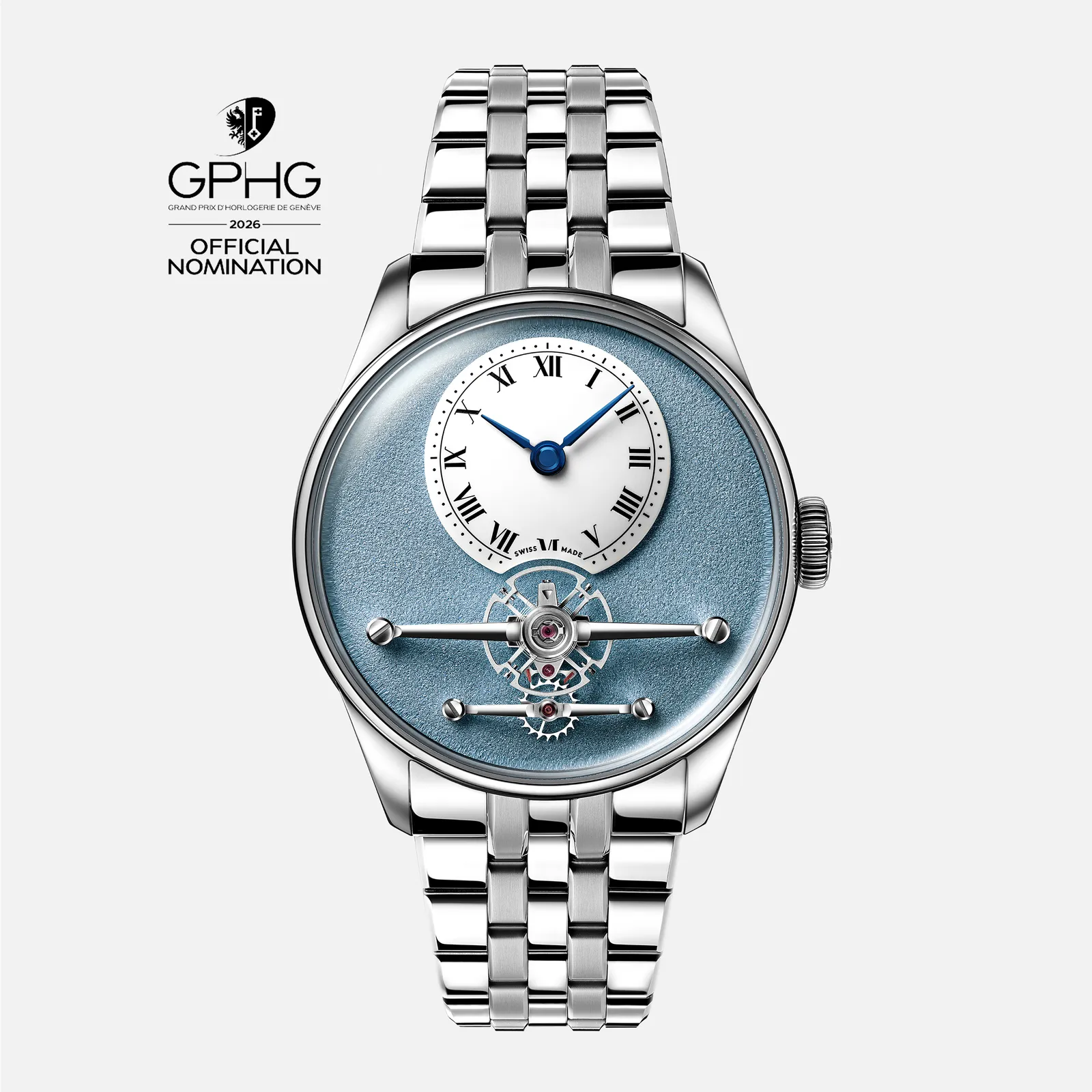 Christopher Ward C1 Loco Classic mit blauem Zifferblatt und Stahlband